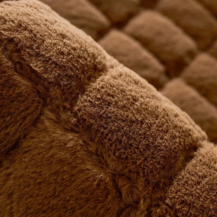 Lyxig Plush Diamond Stitched Sofföverdrag