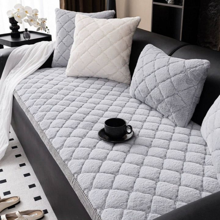Lyxig Plush Diamond Stitched Sofföverdrag