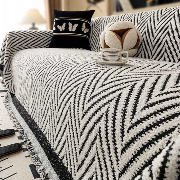 Marella Mjuk Chevron Sofföverdrag