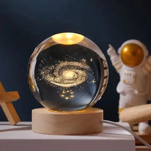 Luminös Kristallkula LED Nattlampa Dekor