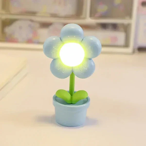 Söt Blomma Nattlampa för Barn – LED Bordslampa i Blomdesign för Barnrummet