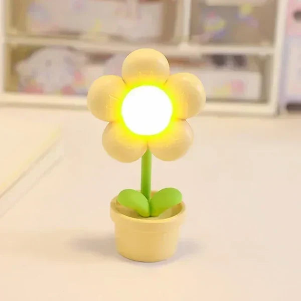 Söt Blomma Nattlampa för Barn – LED Bordslampa i Blomdesign för Barnrummet