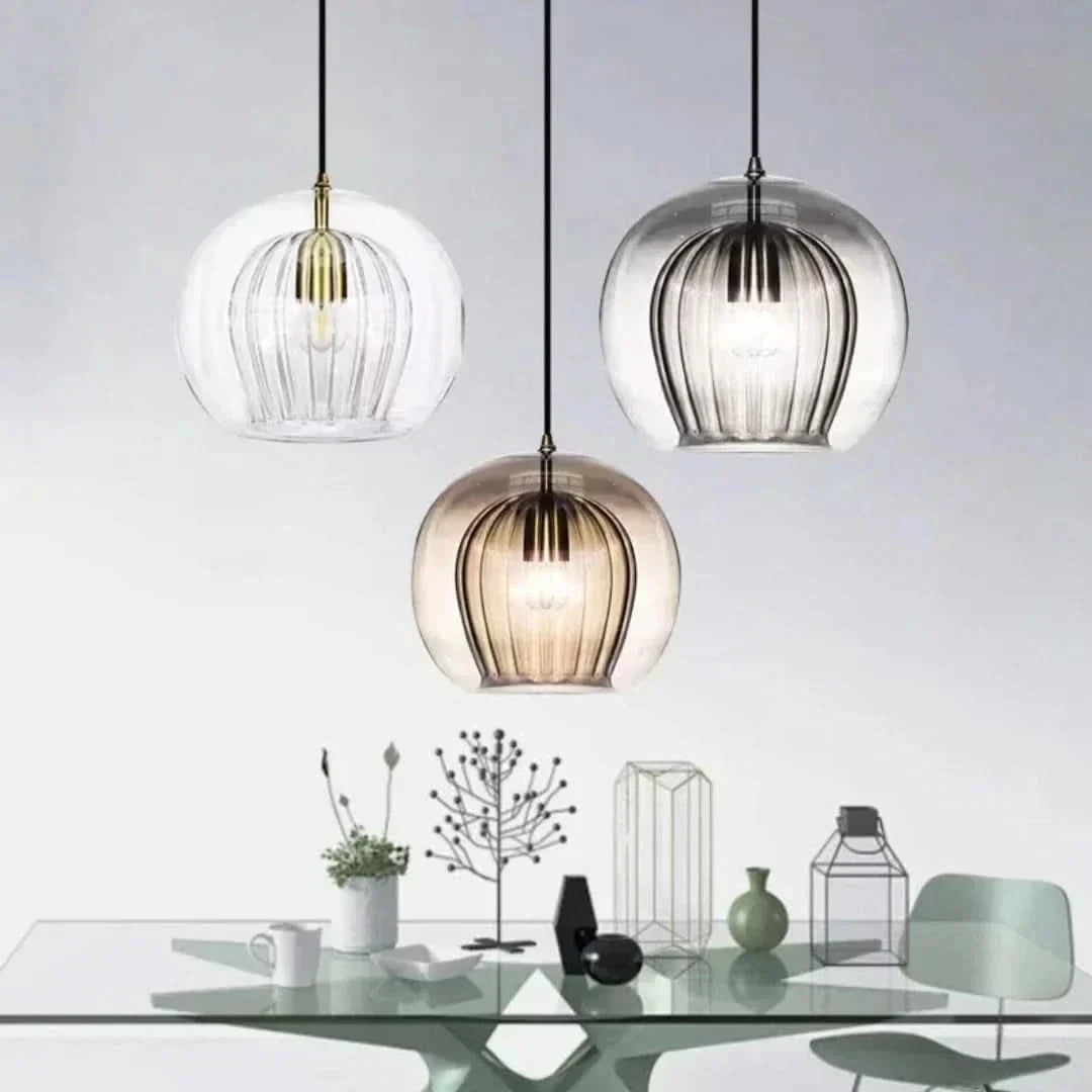 TimberGlow - Modern Glaspendel