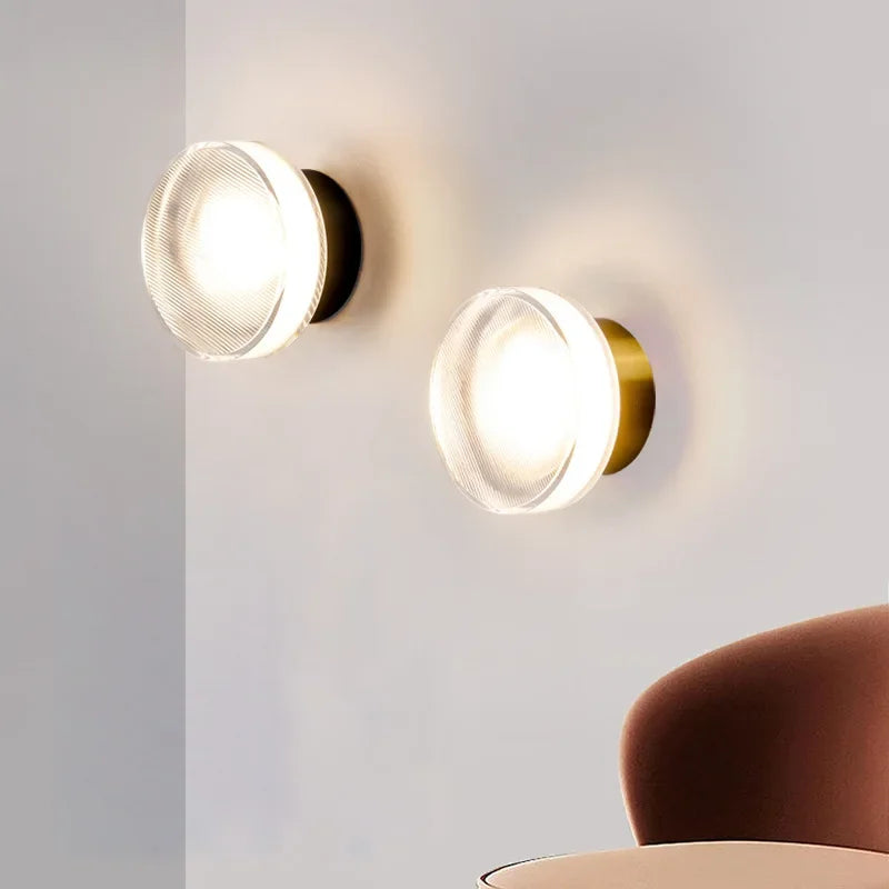 Modern rund vägglampa för atmosfärisk elegans