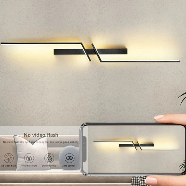 Kreativ LED vägglampa med stripdesign | Modern design