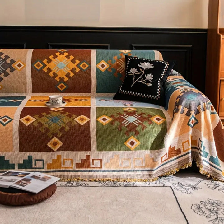 Modern Geometrisk Tribal Sofföverdrag