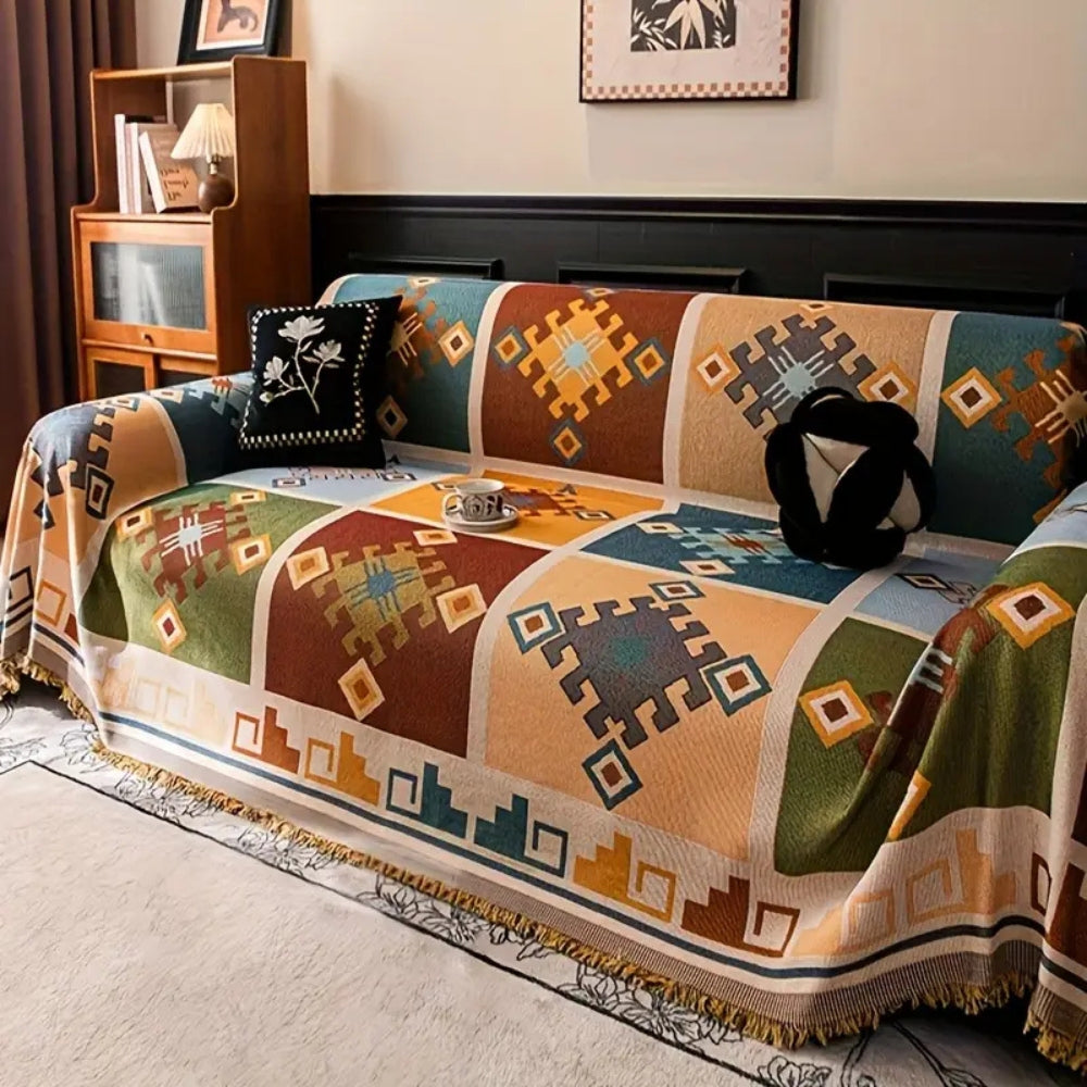 Modern Geometrisk Tribal Sofföverdrag