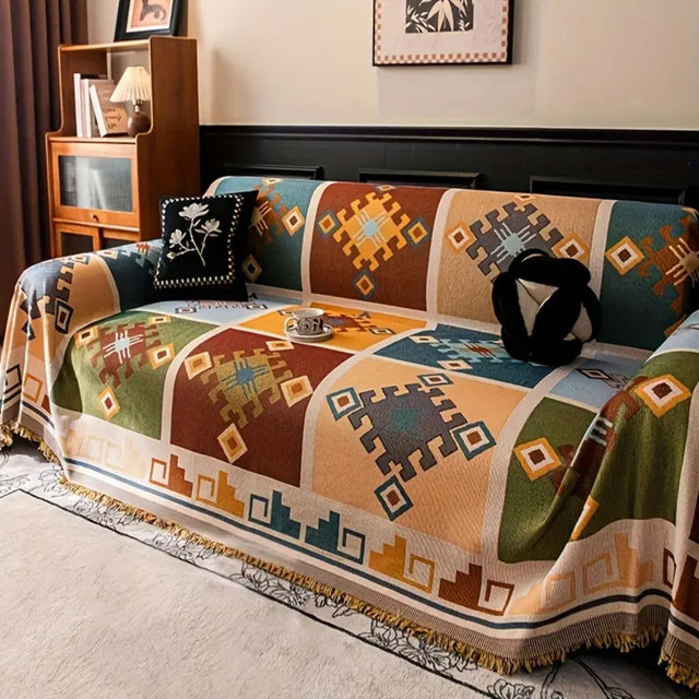 Modern Geometrisk Tribal Sofföverdrag