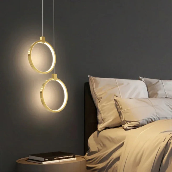 Elegant Dubbelring Pendellampa | DuoGlow