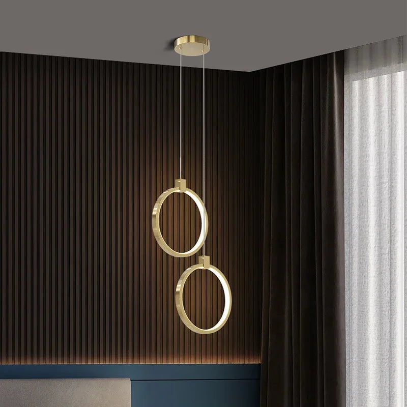 Elegant Dubbelring Pendellampa | DuoGlow