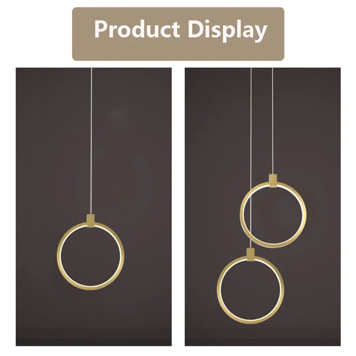 Elegant Dubbelring Pendellampa | DuoGlow