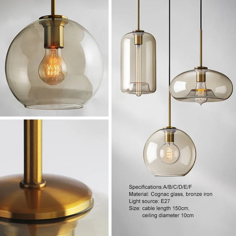NordicGlas - Modern Skandinavisk Glaspendellampa för Matrum och Vardagsrum