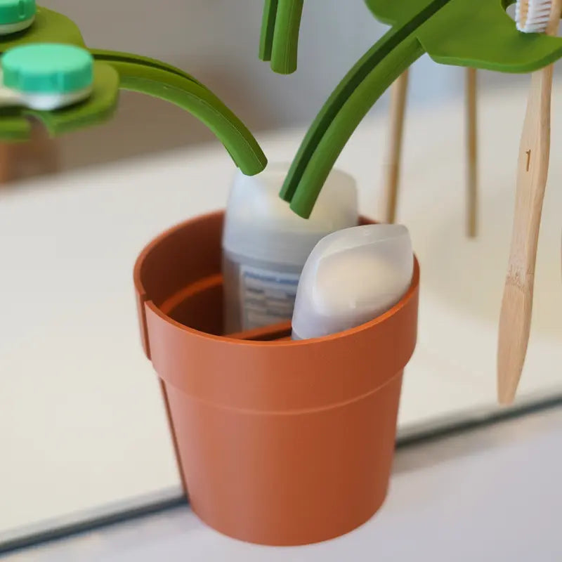 Monstera Spegelmonterad Badrumsorganisatör - Platsbesparande med Stilren Design