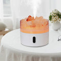 Saltlampa Diffuser - USB Ultrasonisk Aromaterapi Luftfuktare med Himalayasaltkristaller & Nattlampa