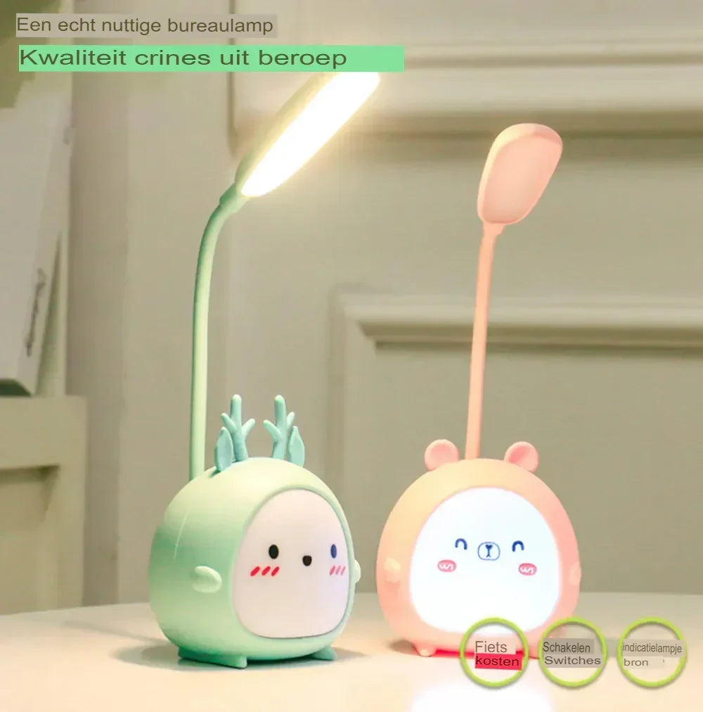 Barnens Lampa för Läsning med Ögonskydd och USB Nattljus - BrightBuddy |