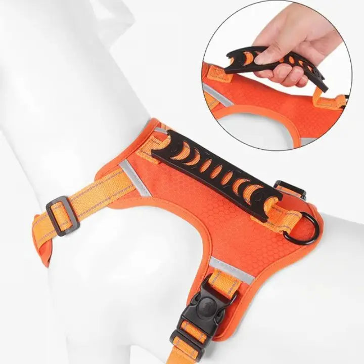 Halsband för hundar utan dragning med reflekterande nylon