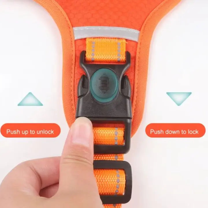 Halsband för hundar utan dragning med reflekterande nylon