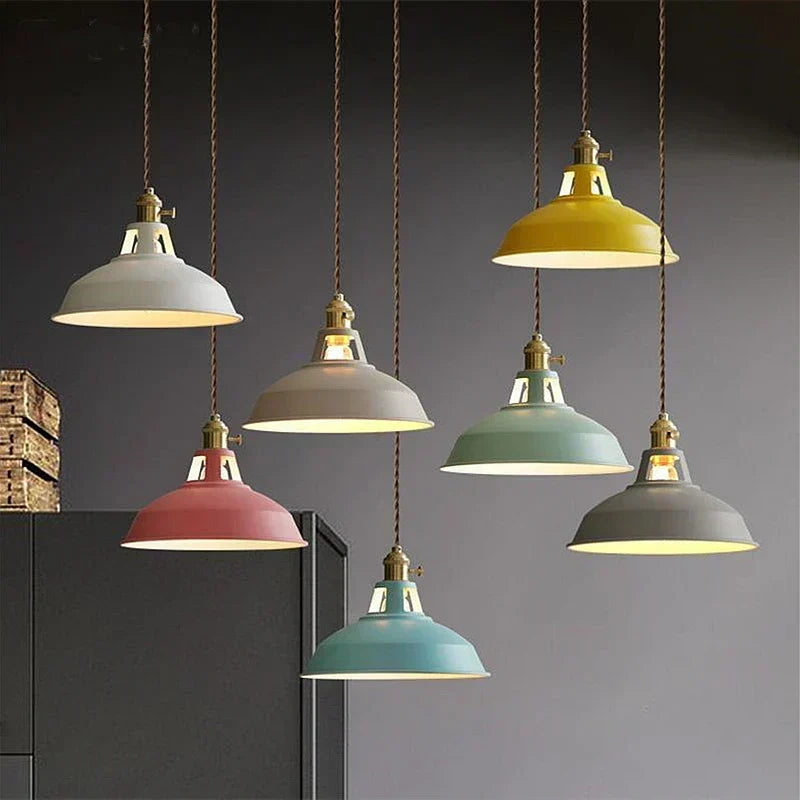 Nordisk industriell LED-hänglampa Retro