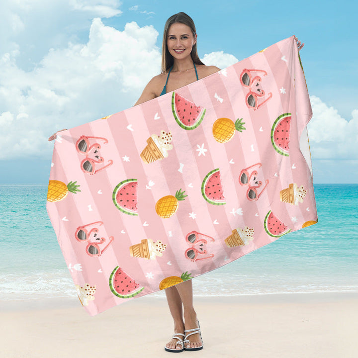 Strandhandduk med spegel-mandaladesign