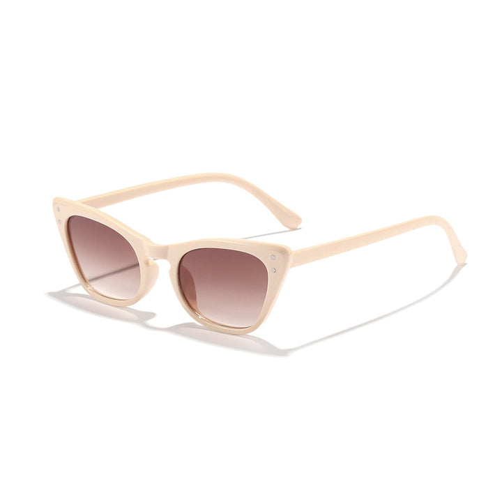 Damers Cat-Eye Solglasögon med Spegelglas och Stilig Ram