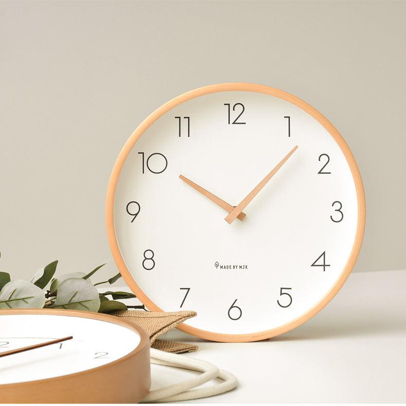 Nordisk Minimalistisk Trä Tyst Väggklocka