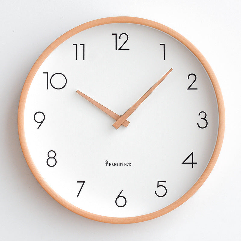 Nordisk Minimalistisk Trä Tyst Väggklocka