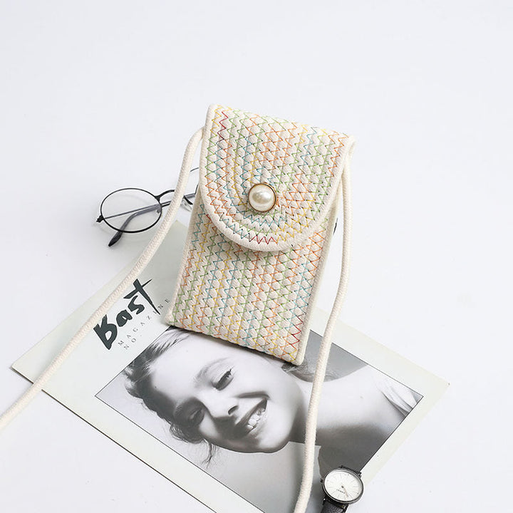 Handgjord smartphone-fodral med unik geometrisk design