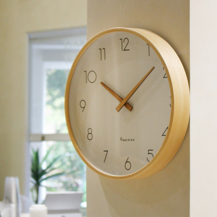 Nordisk Minimalistisk Trä Tyst Väggklocka