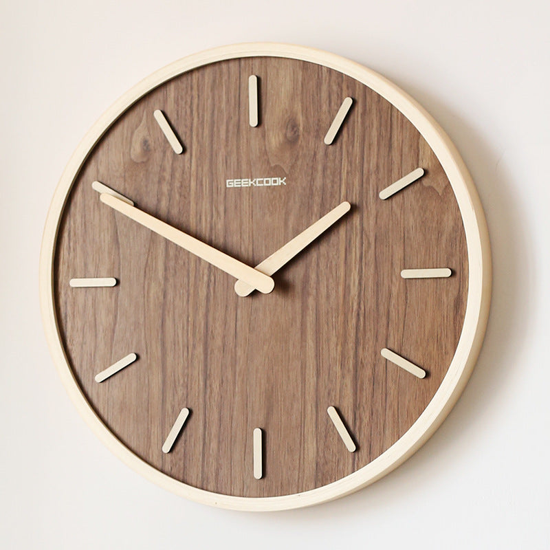 Minimalistisk Tyst Träväggsklocka 30 cm