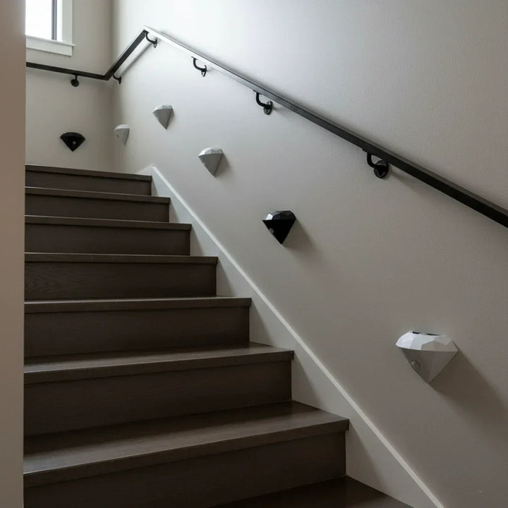 Premium Diamant Vägglampa Nattlampa Rörelsesensor Magnetisk Dimbar