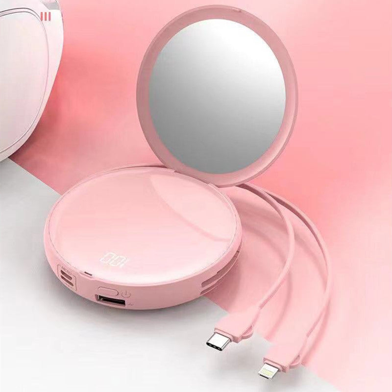 Bärbar spegel med USB-laddningsfunktion