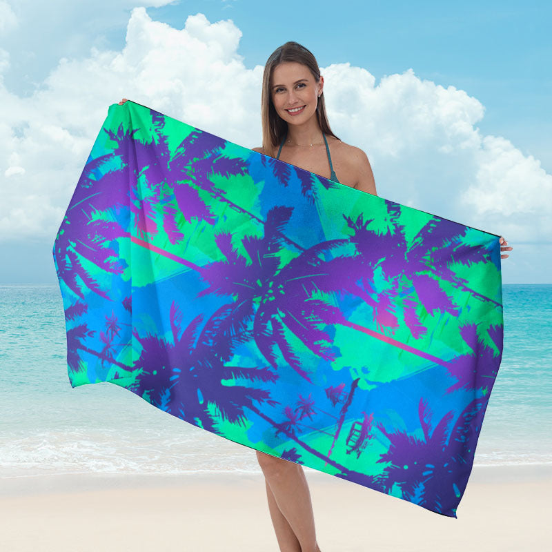 Strandhandduk med spegel-mandaladesign