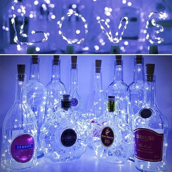 LED Flaska Ljus Kork Natt Ljus DIY Dekor |