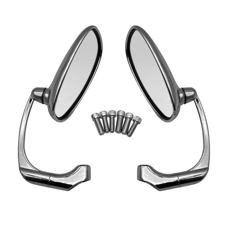 Kromade Justerbara Motorcykelbackspeglar