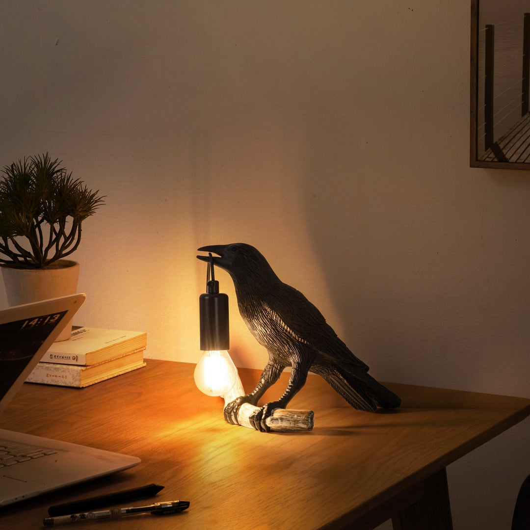 Kreativ Fågel Bordslampa Sänglampa Nattljus Vardagsrum Sovrum Atmosfär Mini Lampa