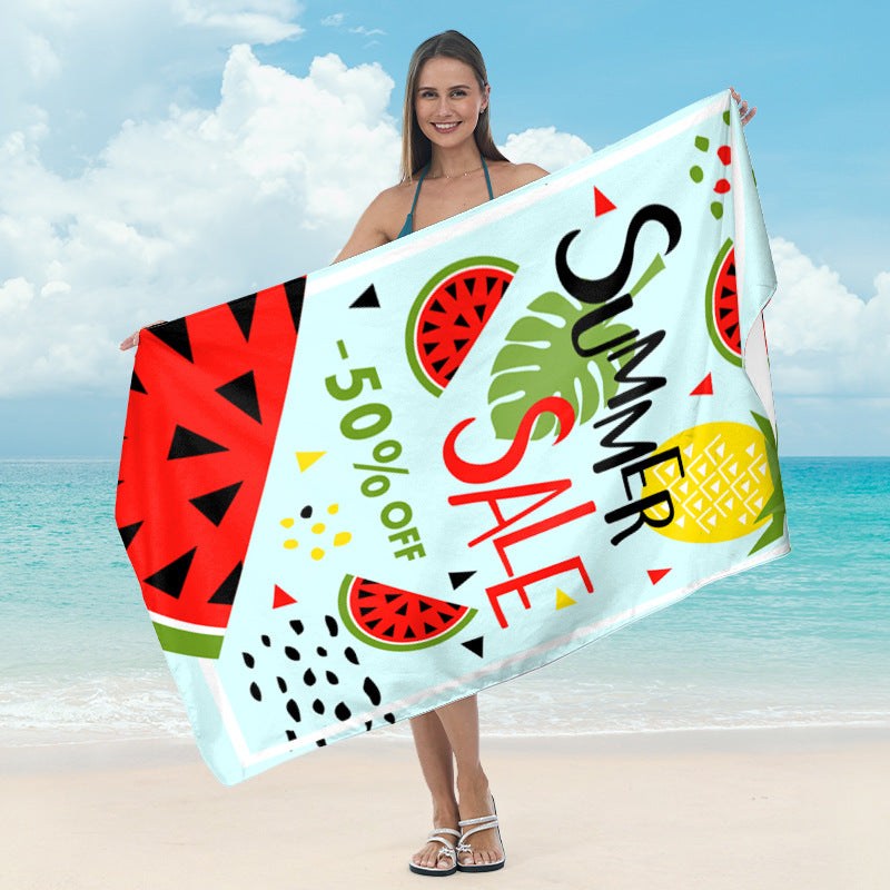 Strandhandduk med spegel-mandaladesign