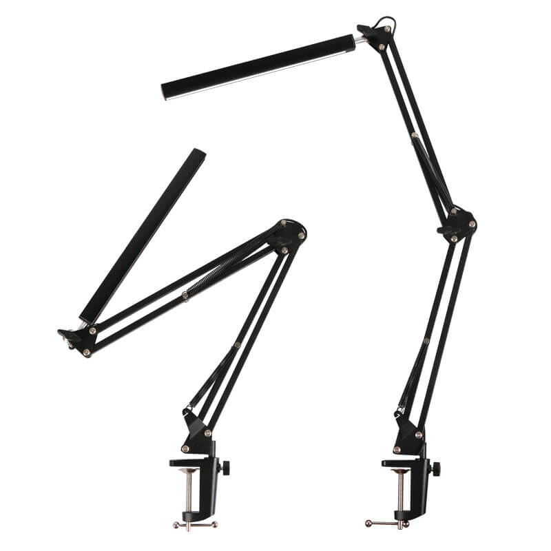 LED Fällbar Lång Arm Klämma Ögonskydd USB Lampa för Läsning
