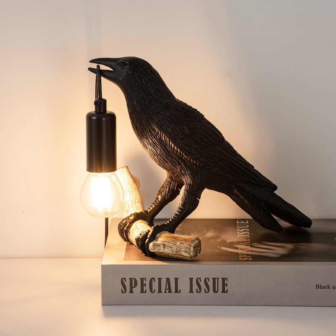 Kreativ Fågel Bordslampa Sänglampa Nattljus Vardagsrum Sovrum Atmosfär Mini Lampa