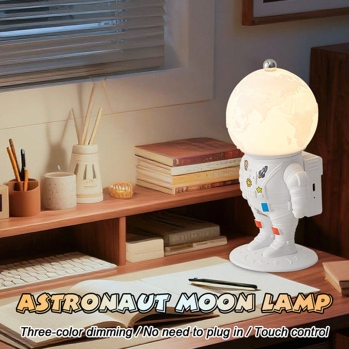 Astronaut Månlampa Resin Nattljus Sängkammare Sängbord Dekor Kreativ Gåva