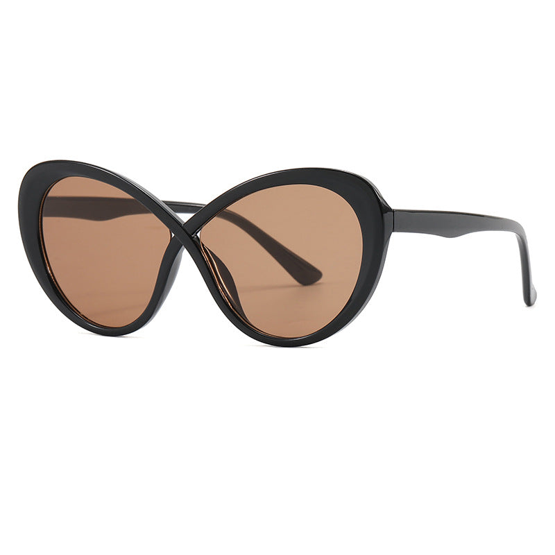 Kvinnors Cat-Eye Solglasögon med Spegelglas