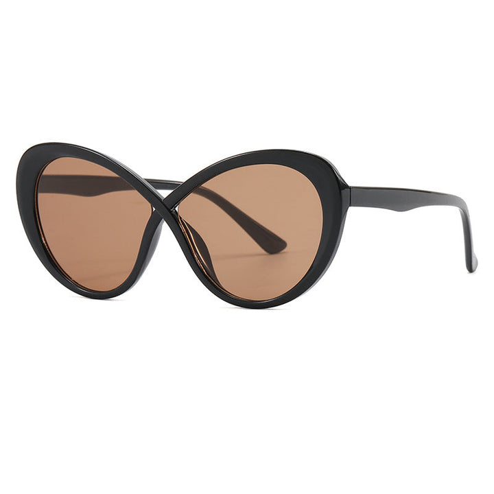 Kvinnors Cat-Eye Solglasögon med Spegelglas
