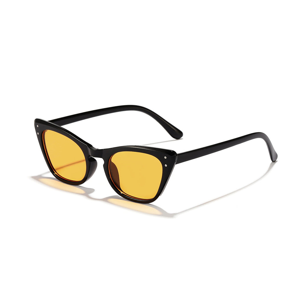 Damers Cat-Eye Solglasögon med Spegelglas och Stilig Ram