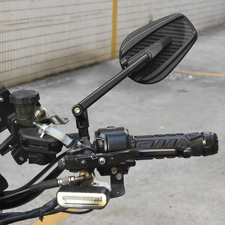 Motorcykel backspeglar med modern design i aluminium