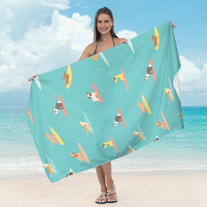 Strandhandduk med spegel-mandaladesign