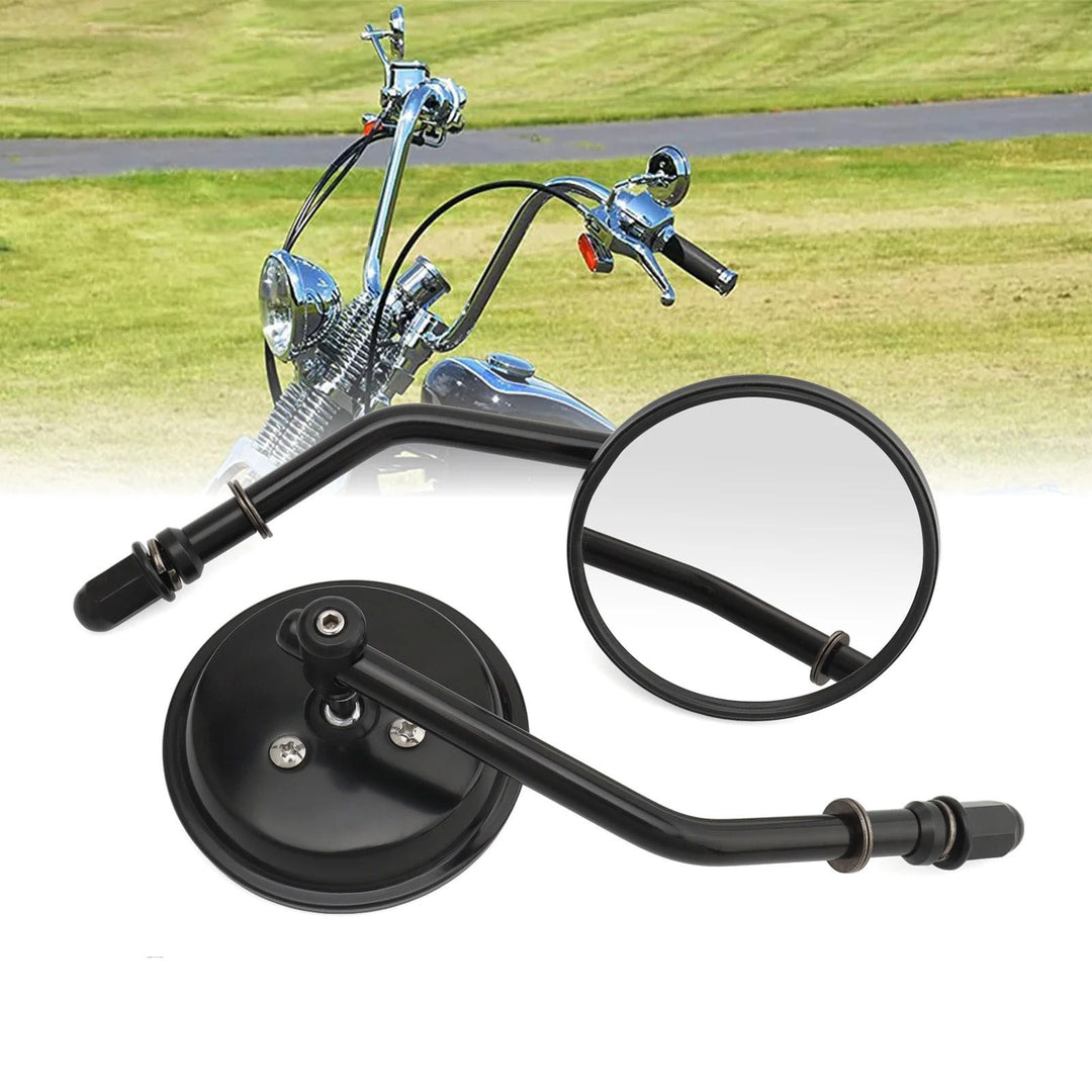 Motorcykel backspeglar med justerbar arm och ljuseffekt