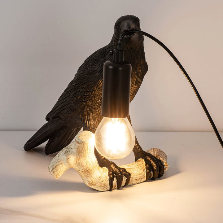 Kreativ Fågel Bordslampa Sänglampa Nattljus Vardagsrum Sovrum Atmosfär Mini Lampa