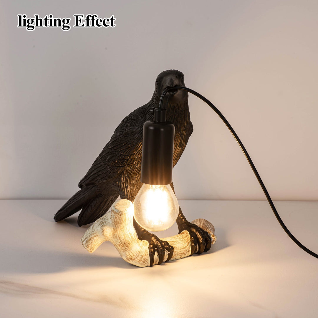Kreativ Fågel Bordslampa Sänglampa Nattljus Vardagsrum Sovrum Atmosfär Mini Lampa