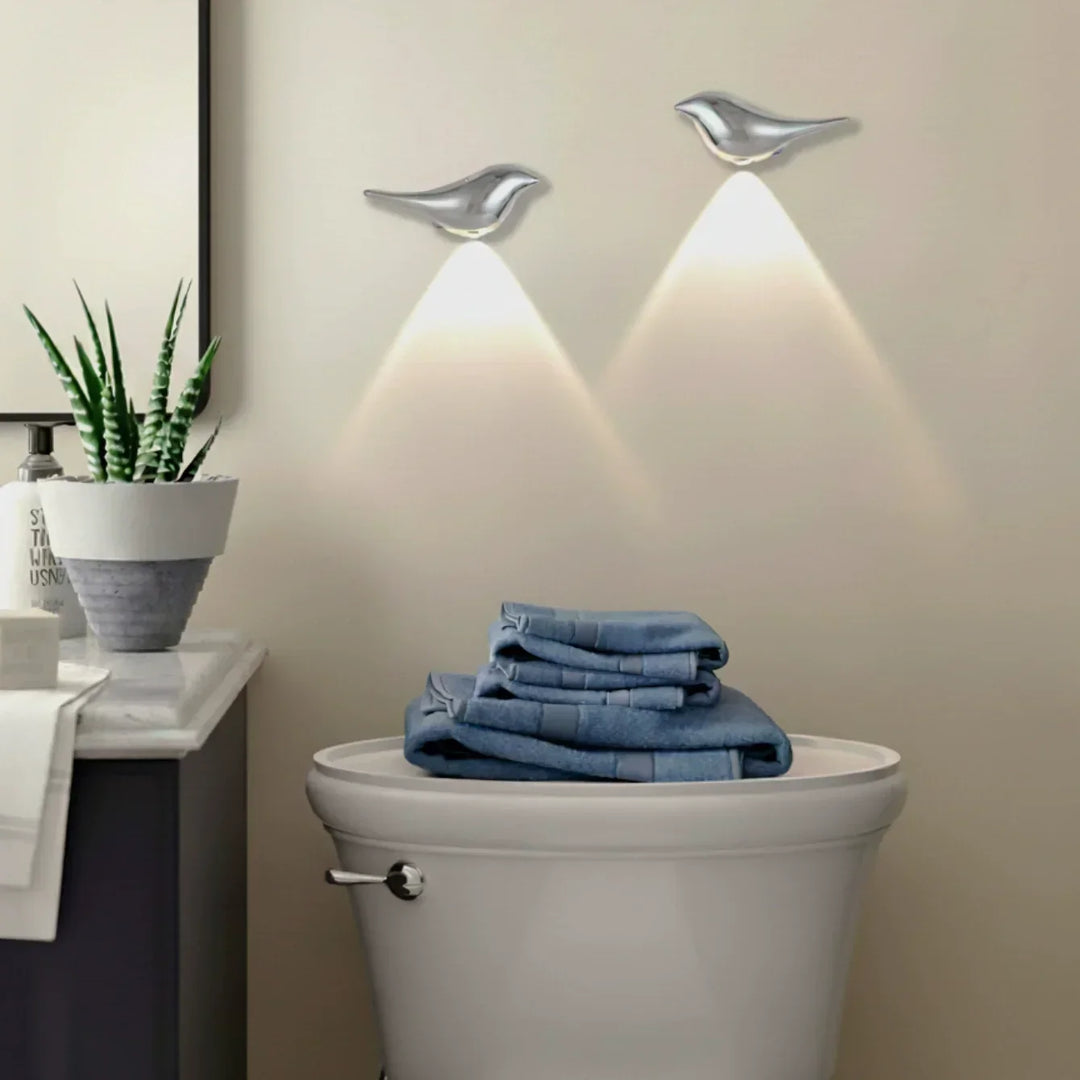 Lyxig Hem Guld/Silver Fågel Vägglampa Nattlampa Rörelsesensor Magnetisk Dimmbar
