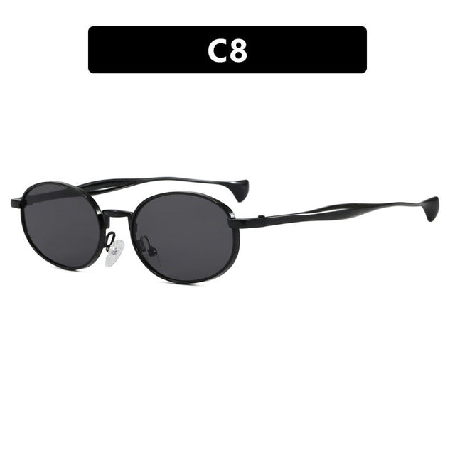 Kvinnors robusta runda solglasögon med spegelglas