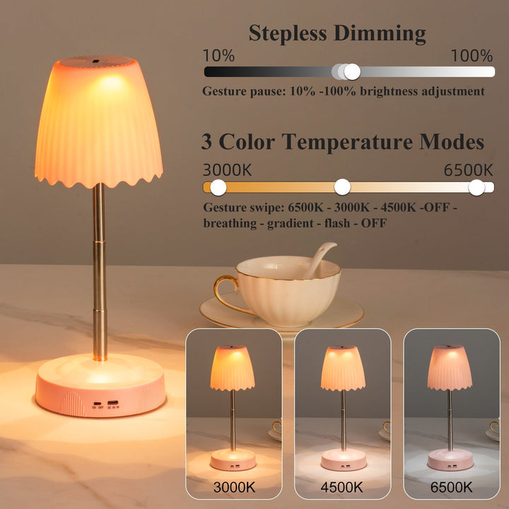 Viral Trådlös Laddnings Nattlampa, Kreativ Sängbordslampa för Atmosfär